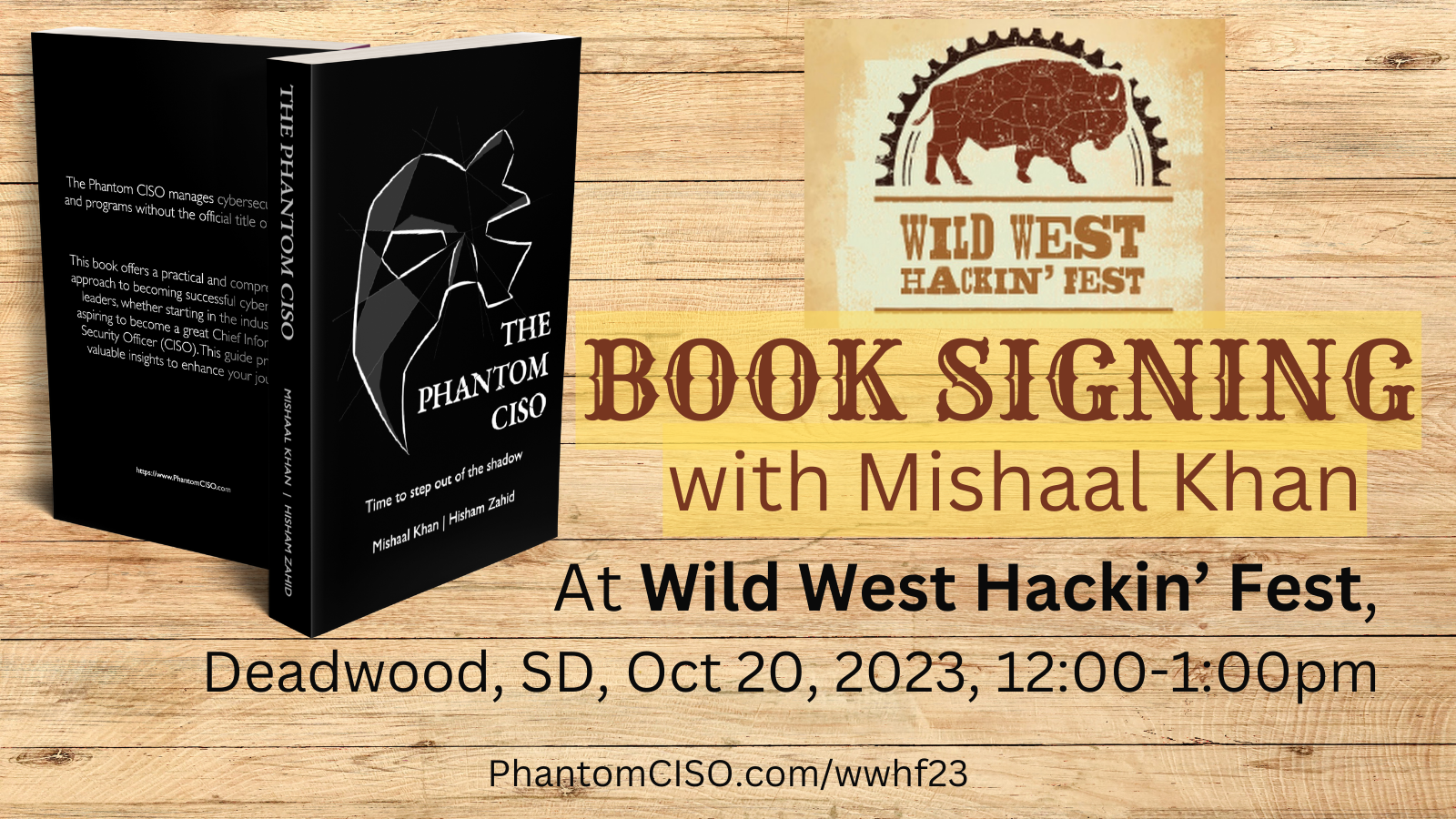 Book Signing at the Wild West Hackin' Fest 2023